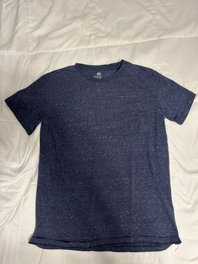 H&M Men’s Navy Heather Short Sleeve Crew Tee